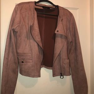 Haute monde pink suede jacket (small)